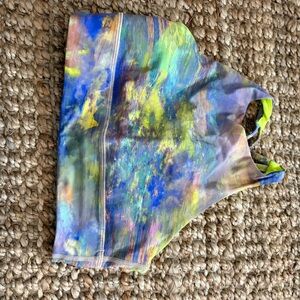 Colorful Abstract Lulu Lemon Crop Top